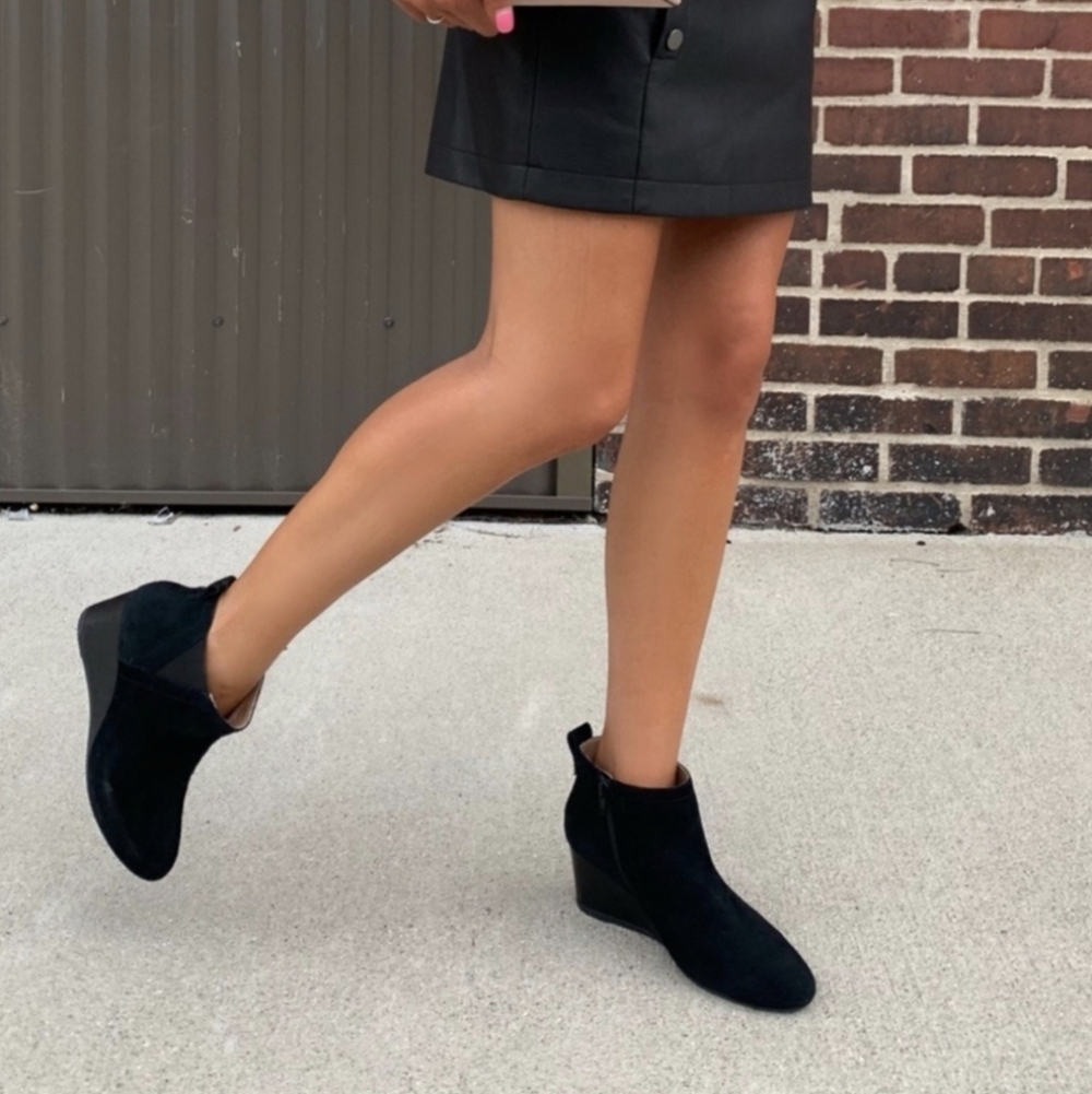 Vionic Paloma Wedge Bootie Weather Resistant Black Women's 8 - Picture 2 of 14